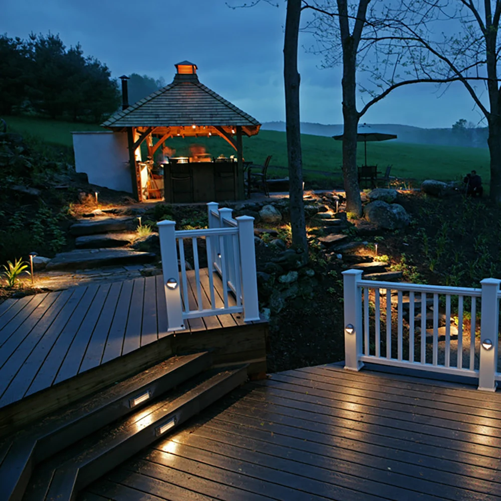 Sandiy- 家の景色の通路のテラスの庭のヤード Footlight のための屋外の導かれた Stair&Step ライト引込められた壁ランプは IP65 ナイター アルミニウム白く黒い灰色 110v 220v 230v を防水します