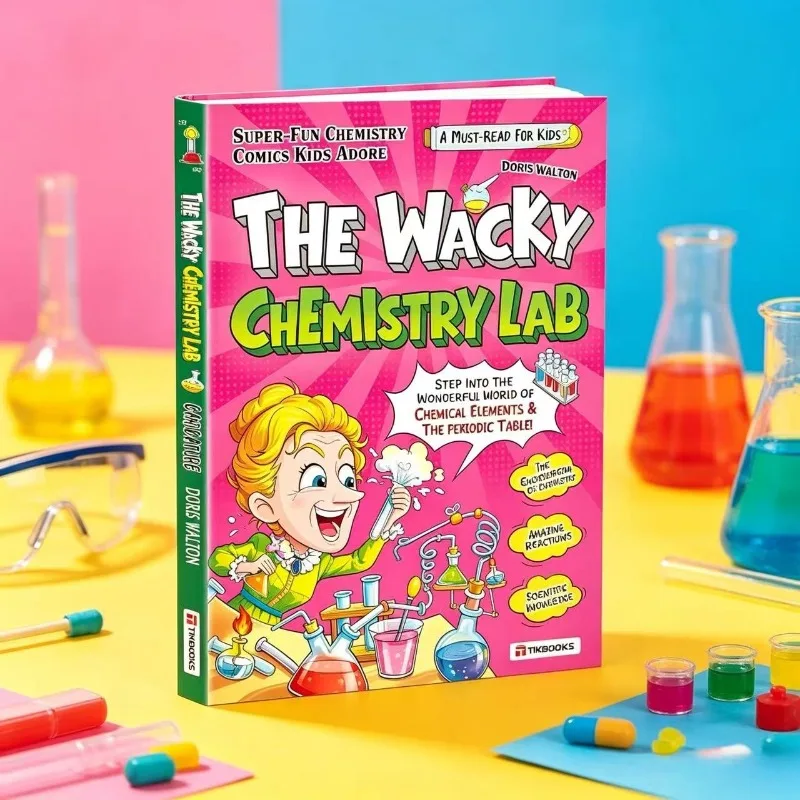 Kids Chemistry Comic Book The Wacky Chemistry Lab, Periodic Table Learning Book
