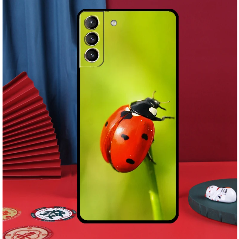 Seven-Star Ladybug Case For Samsung Galaxy S21 S22 S23 Ultra S9 S10 S22 S23 Plus Note 10 20 Ultra S20 FE S21 FE Cover