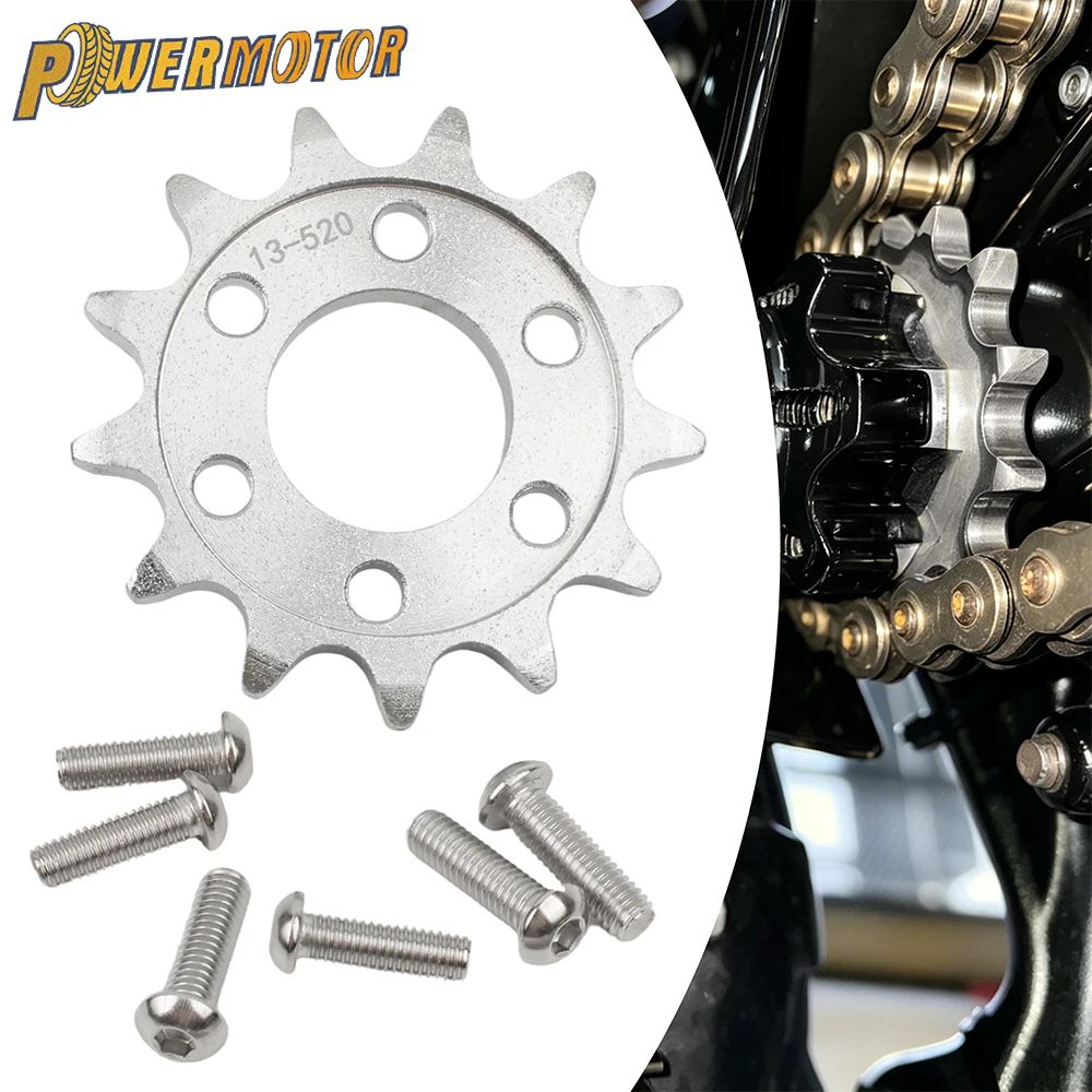 Motorrad-Kettenrad mit 13 Zähnen und Befestigungsschrauben, passend für SUR-RON Ultra Bee Pit Dirt Bike Motocross, Ersatz-Universalteile