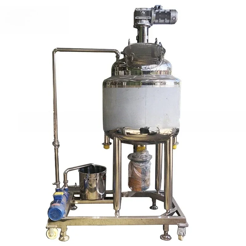 Electric heating emulsion mixing tank for food, cosmetics and other industries