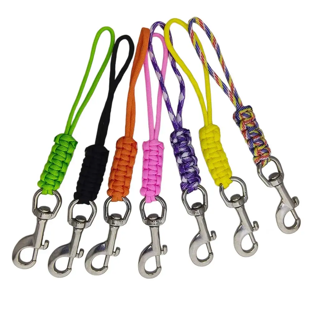 316 Edelstahl Tauch-Schwenkhaken Sicherheitsleine für Tauchgeräte BCD Anti-Verlust-Seil für Taschenlampe Kamera SMB Halterung – Detail 1
