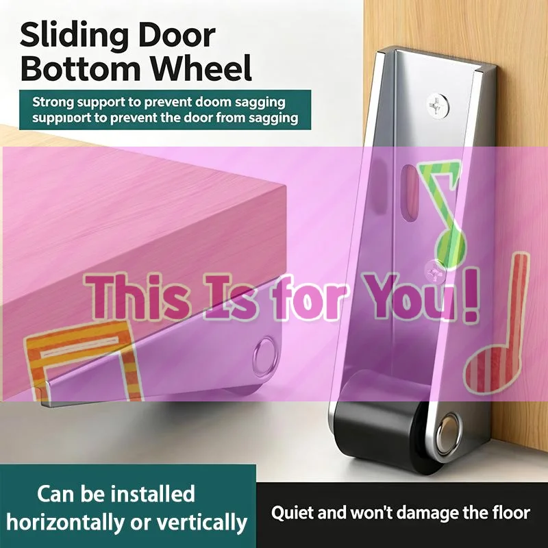 

【HMA】Furniture Side Mounted Directional Roller Door Support Moving Wheel Multi-function Stainless Steel Pulley Gate Casters