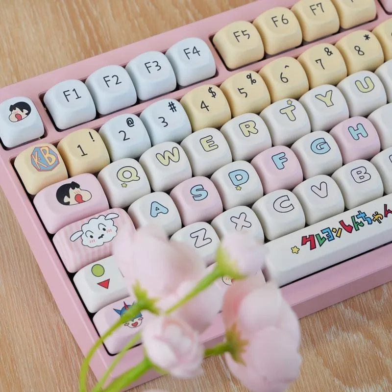 

Cartoon Theme Keycaps MOA Profile PBT Full Five Sided DYE-Sublimation for MX Mechanical Keyboard Cute Customization Keycaps