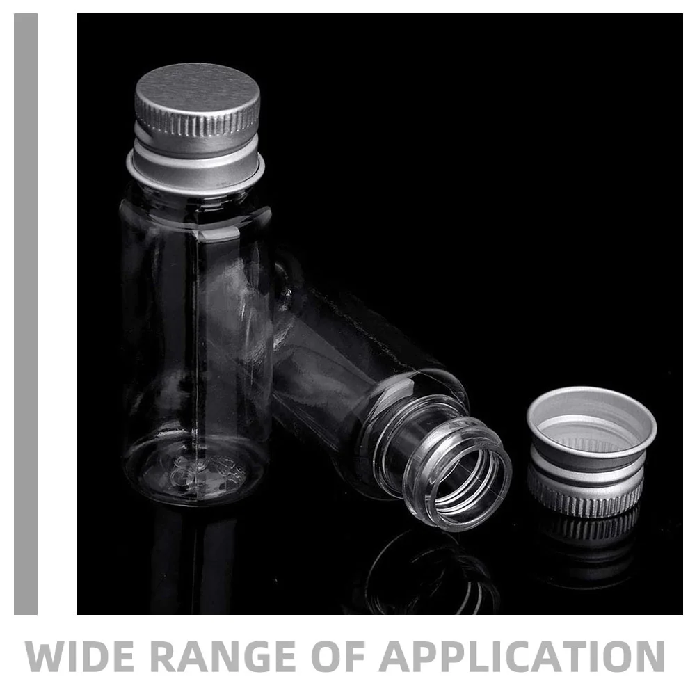 30Pcs Plastic Test Tubes with Screw Caps Transparent Storage Tubes Candy Bath Salt Powder Beads Flat Bottom Plastic Tube