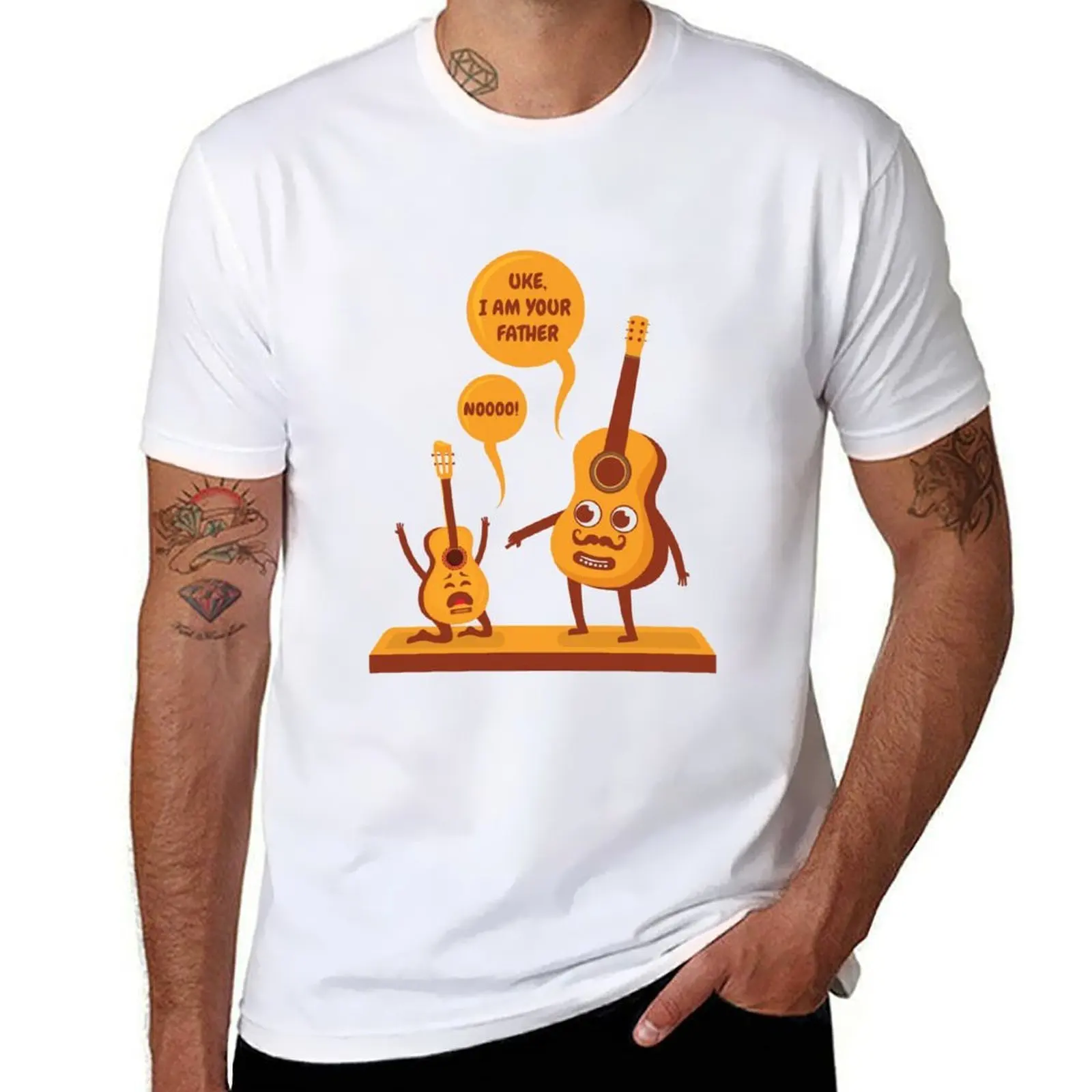 

Uke I Am Your Father Ukulele Guitar T-Shirt man t shirts for men casual man tshirt T-Shirt