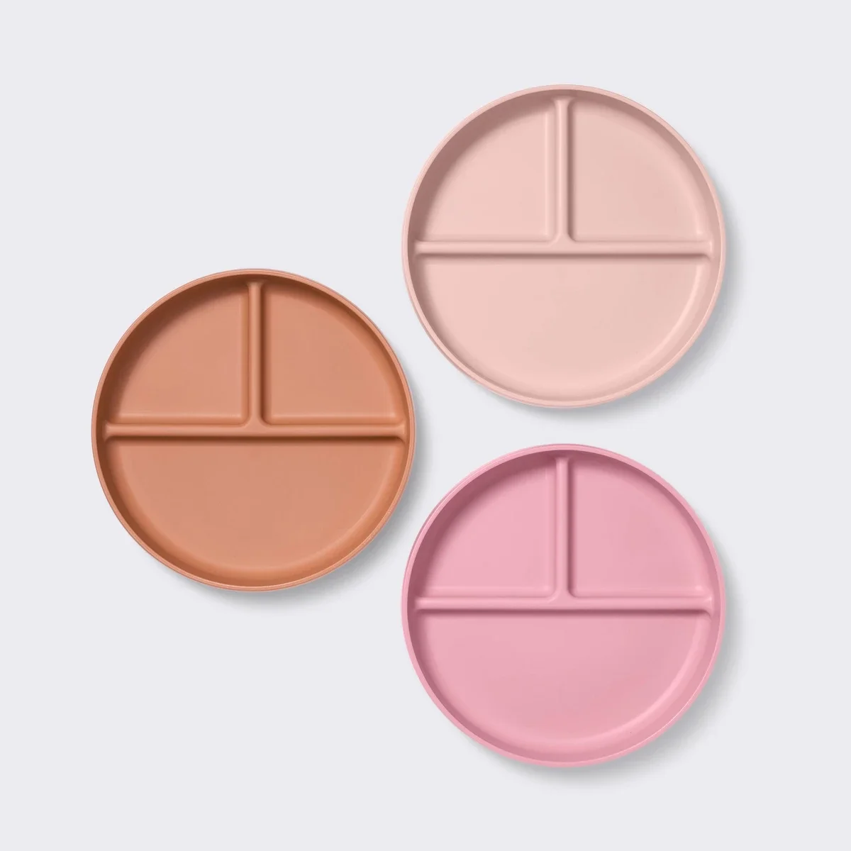 

Cloud Island Rust/Pink Plastic Plates 3 Pk Eco-Friendly Reusable Dishware for Kids Party Supplies And Picnics