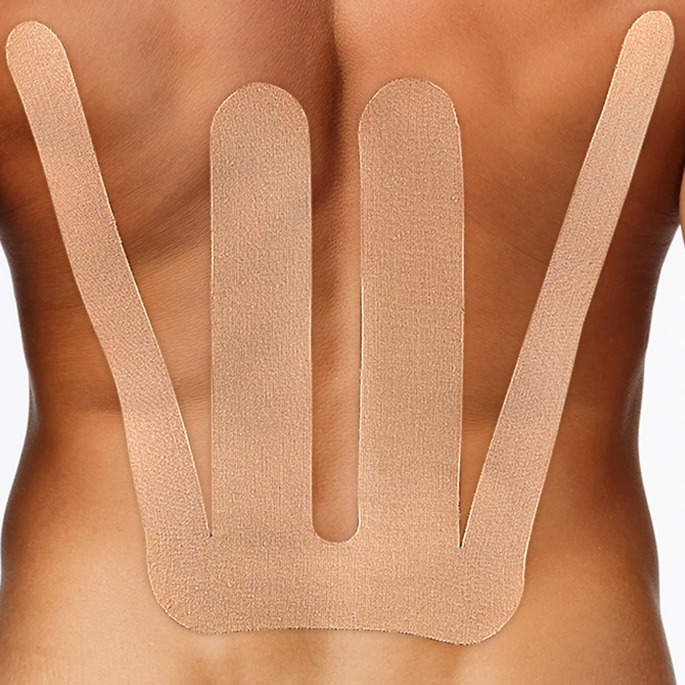 5 Stück neues Kinesiologie-Tape für den unteren Rücken, vorgeschnittenes wasserdichtes Taillenband für sportliches Klebeband, langlebiges Klebeband für langlebige Unterstützung