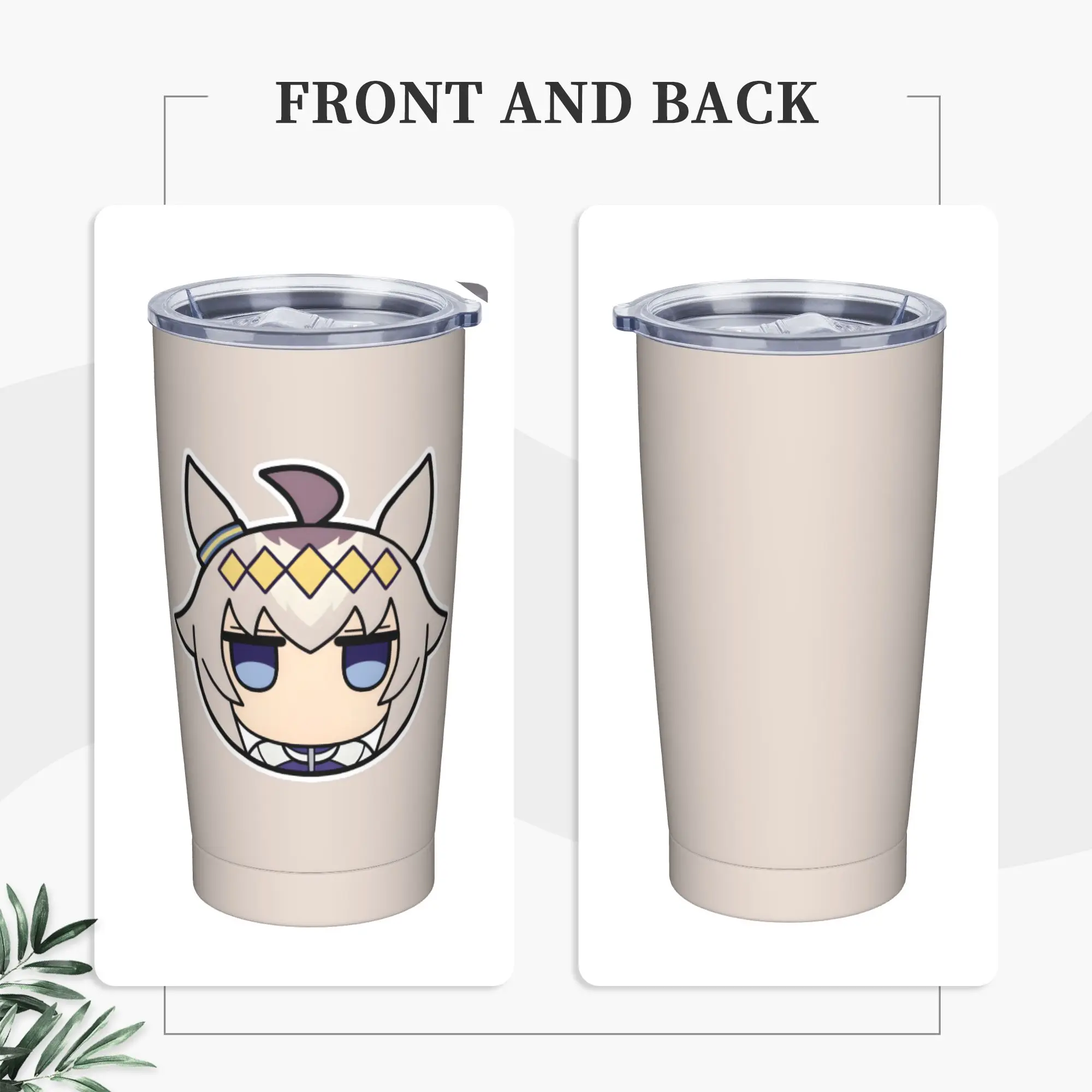 Stainless Steel Tumbler Oguri Cap Chibi UmaMusume Pretty Derby Thermal Mug Keep Heat Cold Drink Mugs Cup Travel Water Bottle