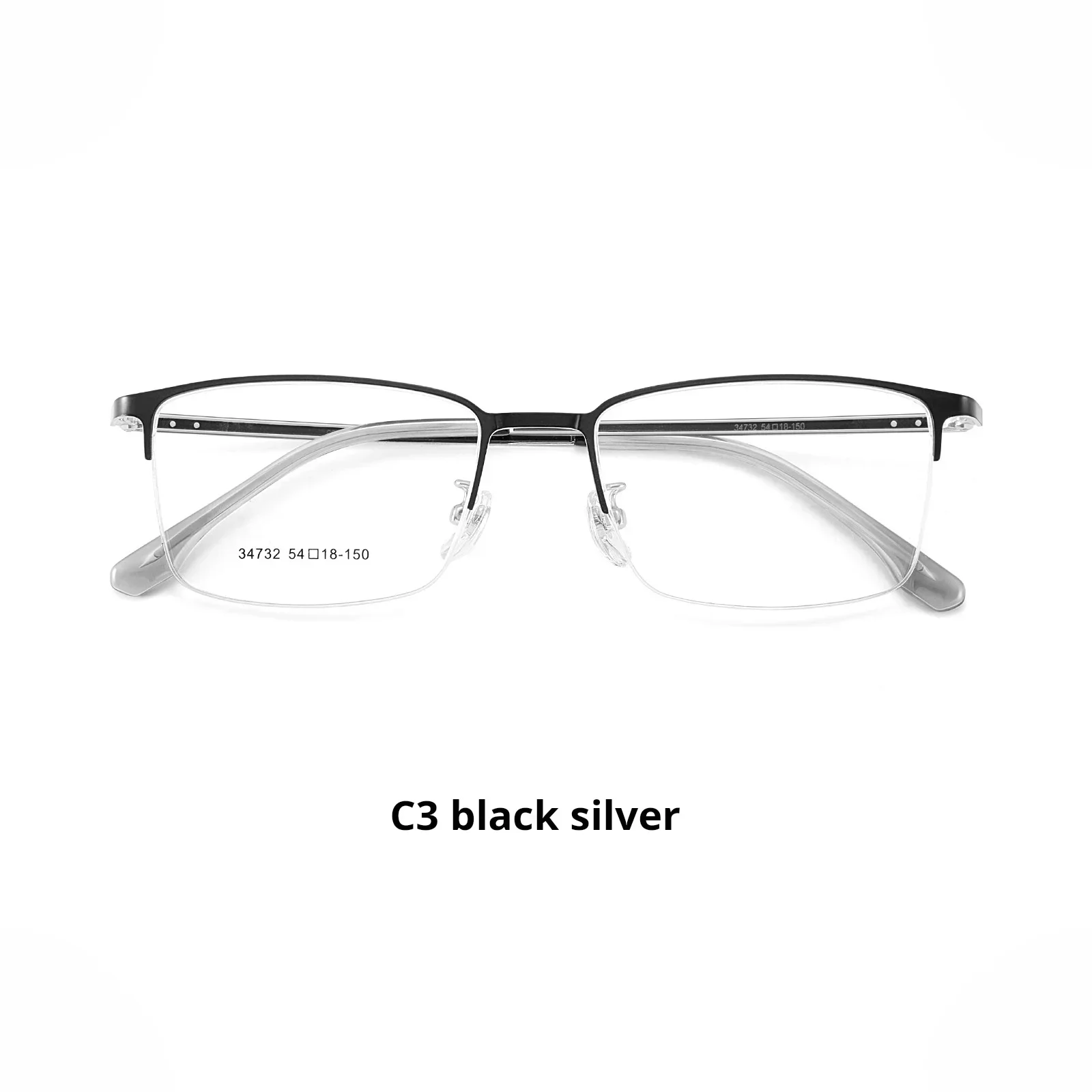 

Мужские очки Ollymurs с полуоправой, модные деловые и повседневные очки, новые оптические квадратные очки, очки по рецепту 3473