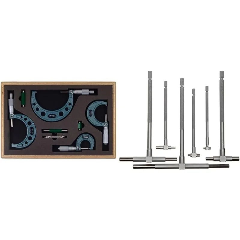 Set micrometro esterno 103-931 con standard, gamma 0-4 ", laurea 0.0001" (Set 4 pezzi)