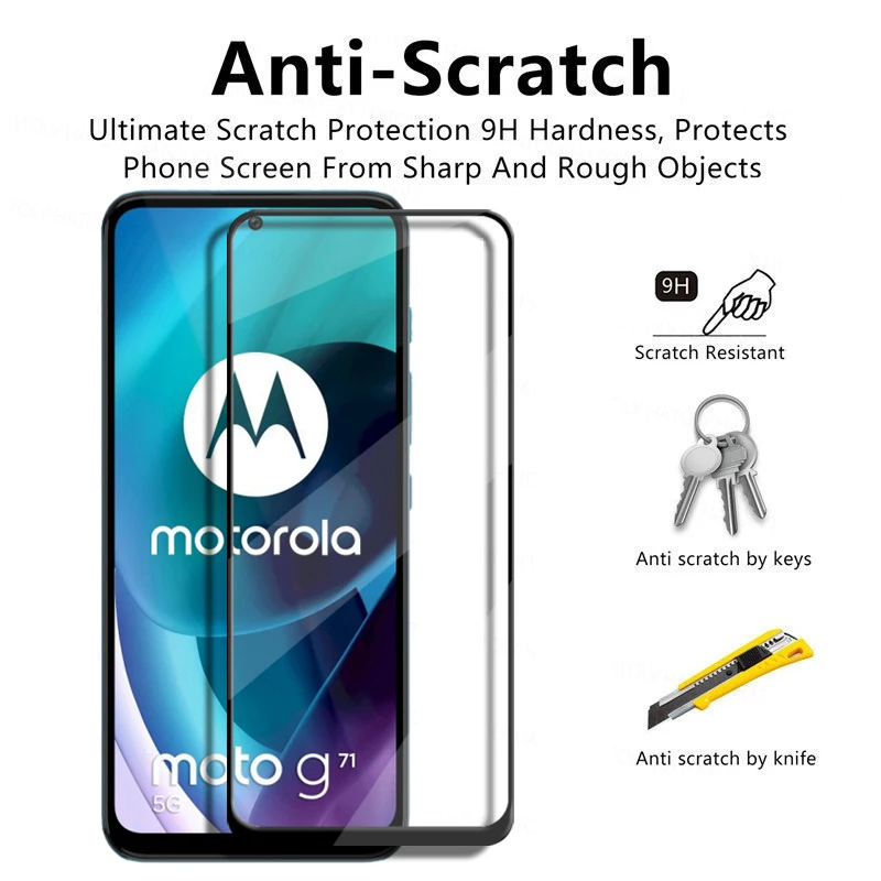 Película protetora de tela 9D Glass para Moto G Stylus One G60 G22 E7 G31 G5 G51 G42 G71 G7 G8 G9 Plus Motorola Anti Explosão