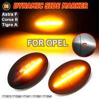 2Pcs Car Dynamic LED Side Marker Lihgt Turn Signal Lamp For Opel Corsa B C Astra F Combo B C Meriva A Car Accessories