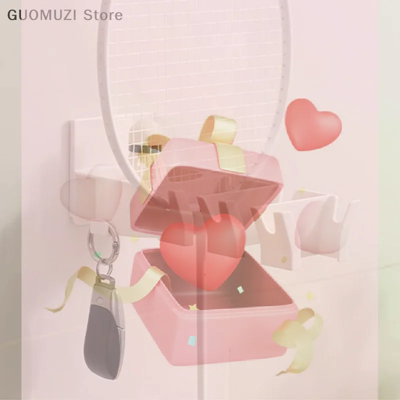 

Настенный держатель для ракеток для бадминтона без перфоратора с вешалкой для мячей, стеллаж для хранения с 3 слотами для тенниса, пиклбола, весла для пинг-понга