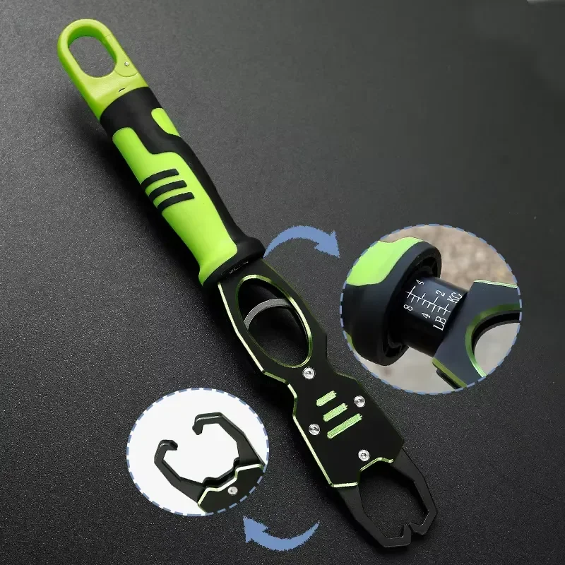 Professional Portable Fish Gripper Durable Fishing Lip Catcher with Safety Clip