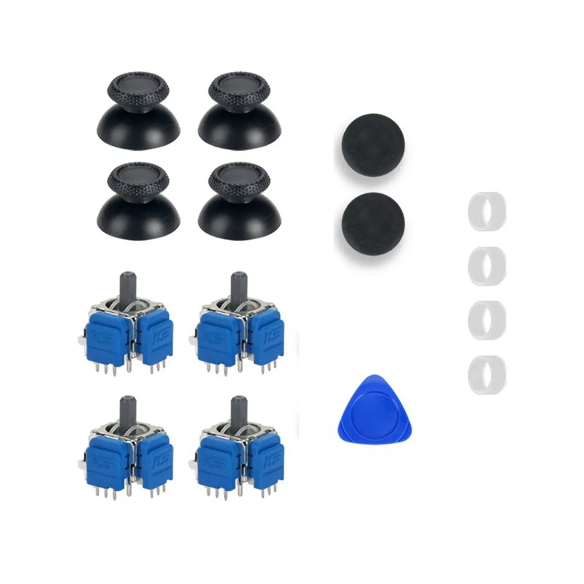X14A& TMR Joystick with Joystick Caps for PS5 Controller Hall Effect Induction Joystick Potentiometer Repair Replacement Kit