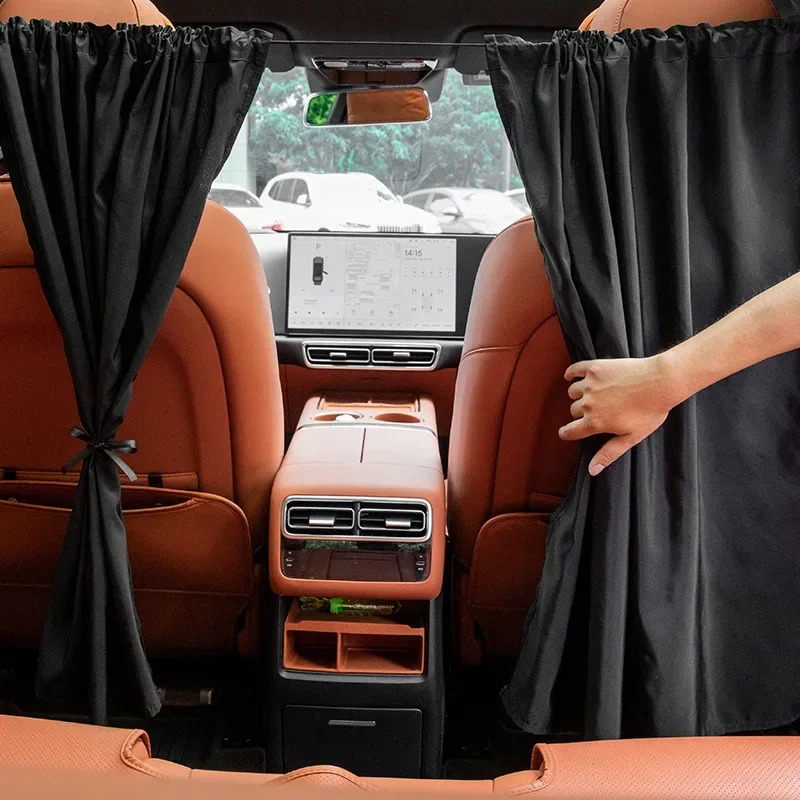 Car Privacy Curtain Set - Ideal For Sedans & Suvs, Includes Rear Seat & Side Window Dividers With Storage Bag