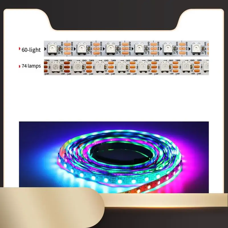 

5M WS2812B Светодиодная лента RGB Светодиодная лента WS2812 Светодиоды Magic Light IP20 IP20 Водонепроницаемая гибкая лента для лампы 60LEDS-N36R