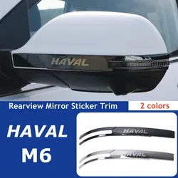 for HAVAL M6 Rearview Mirror Sticker Trim Deco Protector Stainless Steel Accessories