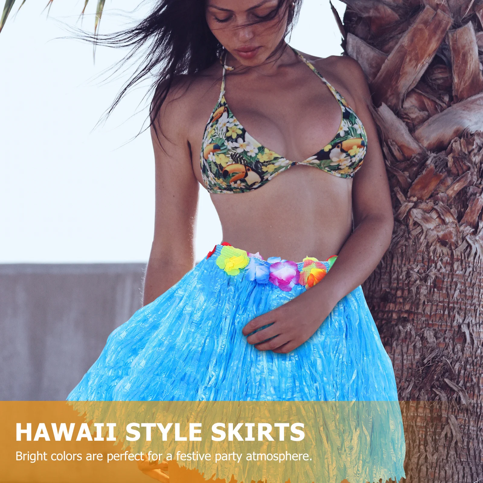 4-delige grasrokken Hawaiiaanse stijl handgemaakte kwastje Hula-danskostuum voor feestdecoraties Hawaii feestrokken cosplay