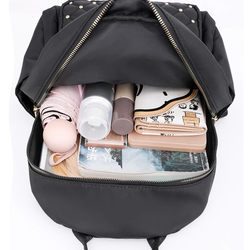 Fashion Bagpack Women High Quality Nylon Backpacks Female Big Travel Back Pack Large School Bags for Teenage Girls Shoulder Bag