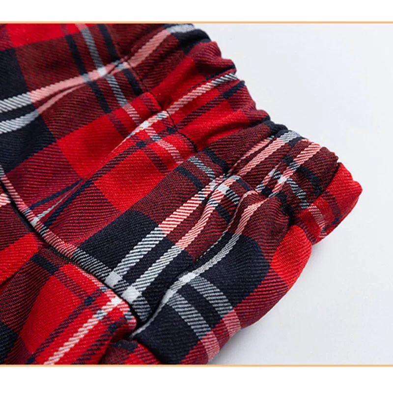 4-12 Years Children Girls College Style Pleated Skirts Autumn Student Performance Red Plaid Skirts For New Years