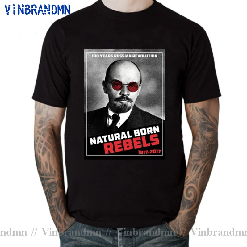 Soviet Great Leader Lenin T Shirt Men Russia Revolution UDSSR Communist Lenin Putin Mosco CCCP Men's T-Shirt USSR Tops Tee Shirt