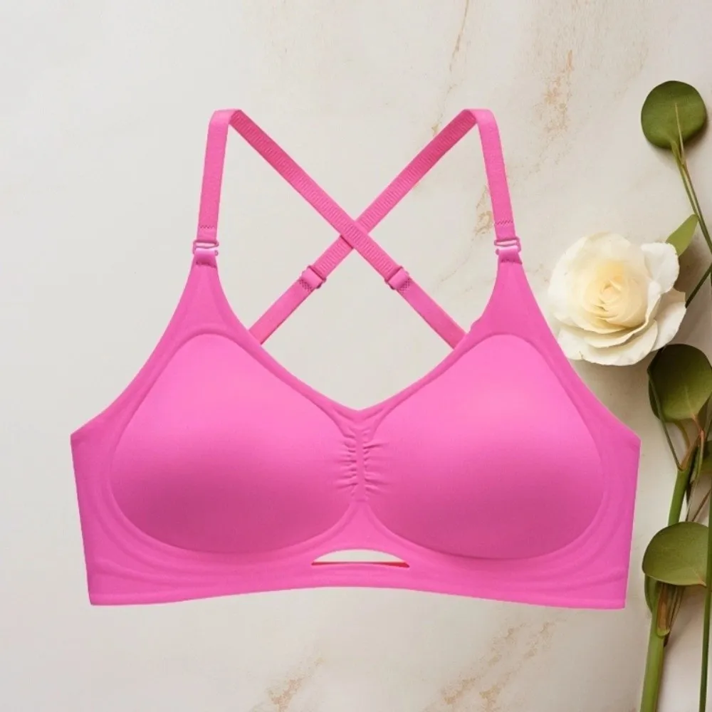 

Shockproof Wireless Deep V Bra Anti-sagging Traceless Push Up Underwear Adjustable Lingerie Brassiere for Women Sport