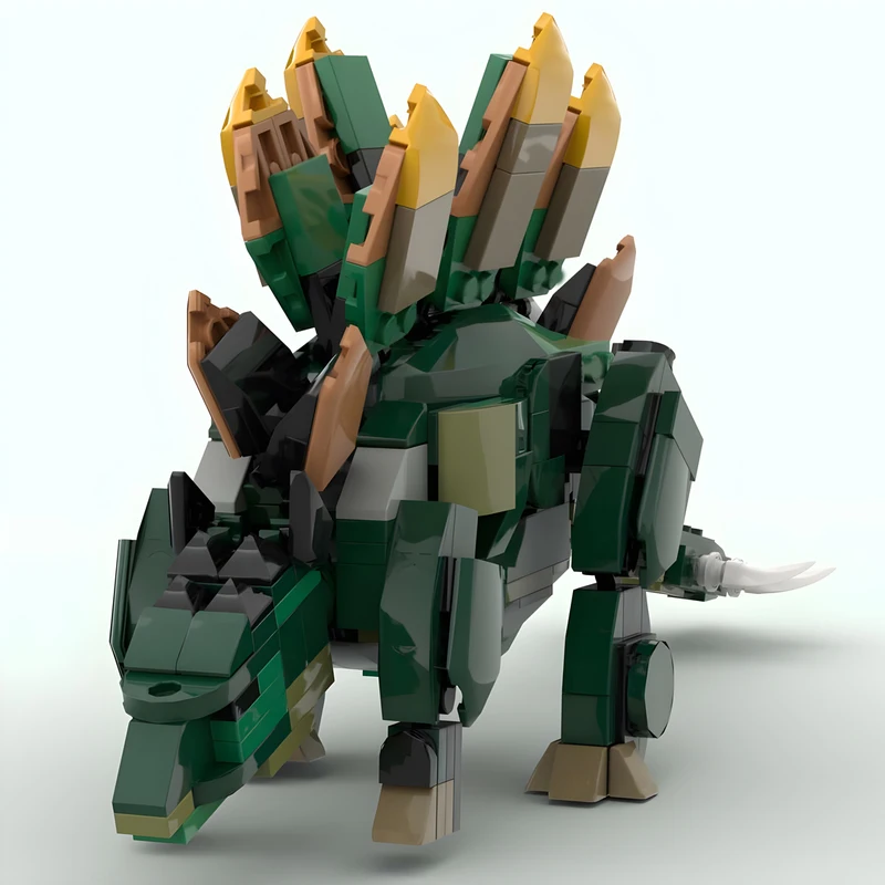 372 Parts MOC Customize Stegosaurus Model Building Block Bricks Technology Creative Assembly DIY Toy Birthday Christmas Gift
