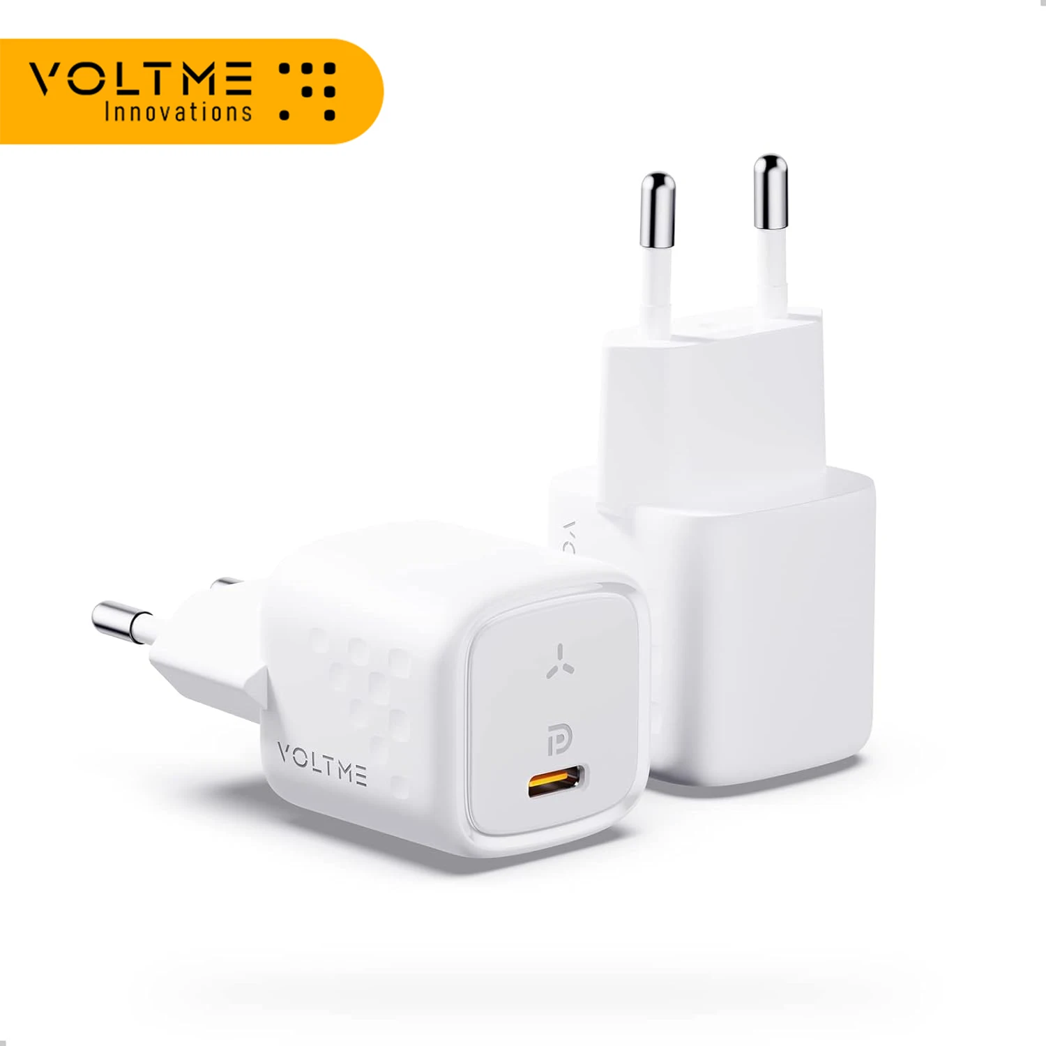 VOLTME USB C Fast Chargers 20W Portable Charger Support Type C PD Fast Charging For iPhone 13 12 Pro Max 11 iPad Xiaomi Charger