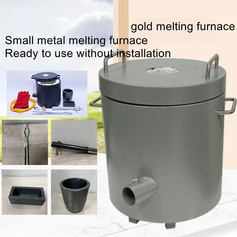 Compact High-Temperature Melting Furnace for Casting and Smelting Gold, Silver, Copper, Aluminum, Tin, and Platinum Metals