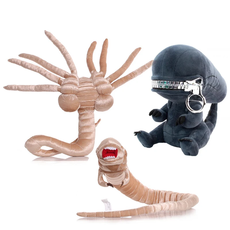 

Alien Xenomorph Plush Toy Cartoon Soft 50cm Facehugger Stuffed Doll Toy 115cm Chestburster Plushie Halloween Gift Decor Gift