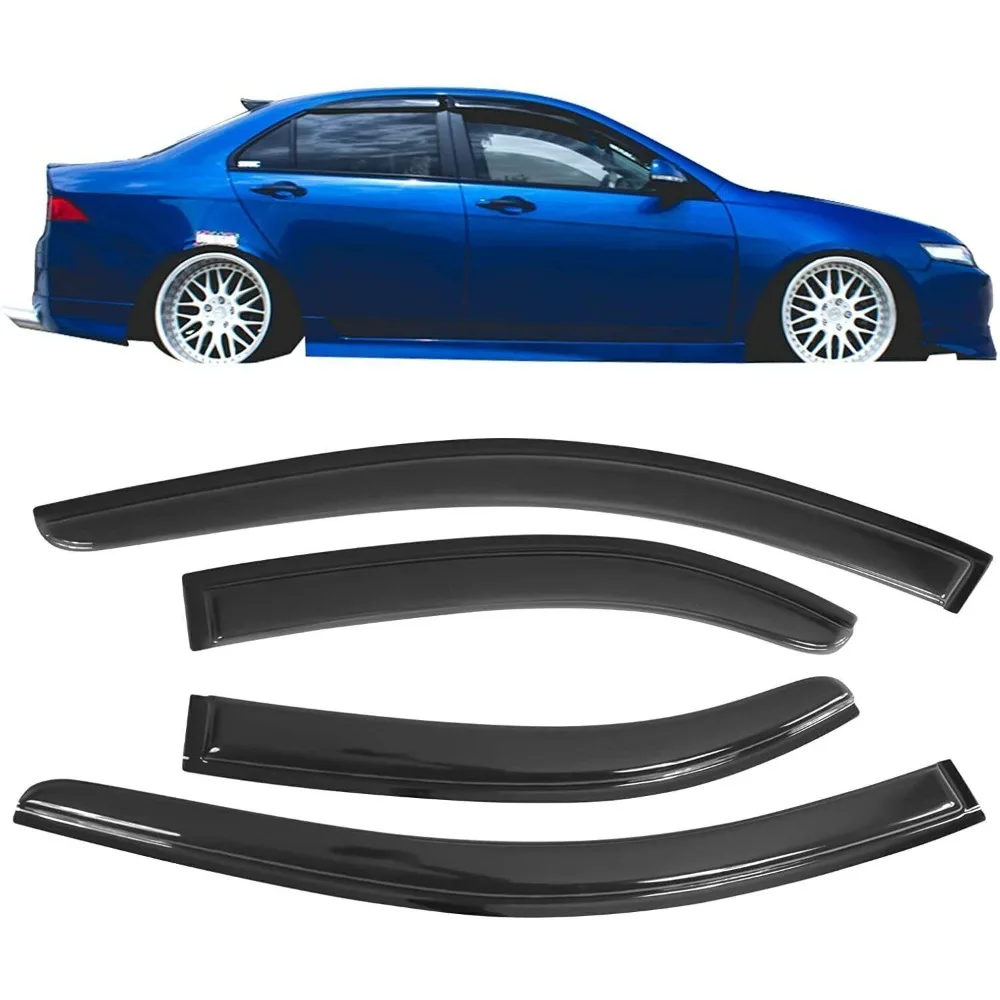 

For 2004-2008 Acura TSX Sedan Window Visor Vent Shade Sun Rain Guards Deflectors