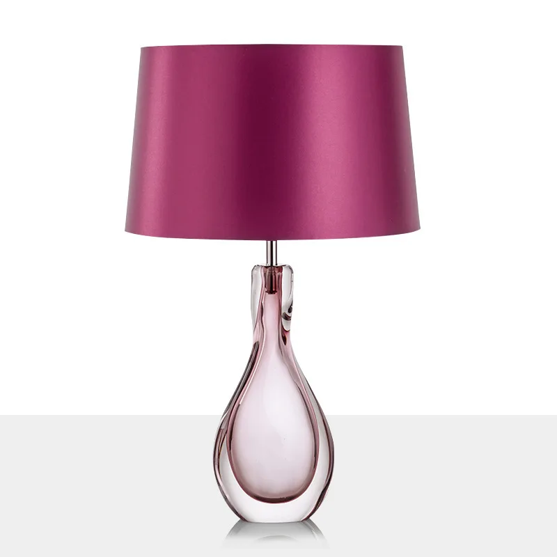 

Creative bedroom desk lamp Modern simplicity Personalized bedside table lamp Glazed living room Purple Warm romantic New fashion
