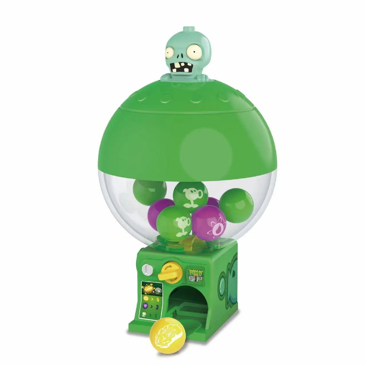 Plants Vs. Zombies Building Blocks Gashapon MachinesToys Zombies Peashooter Assembled Dolls Figure Capsule Model Gift for Kid