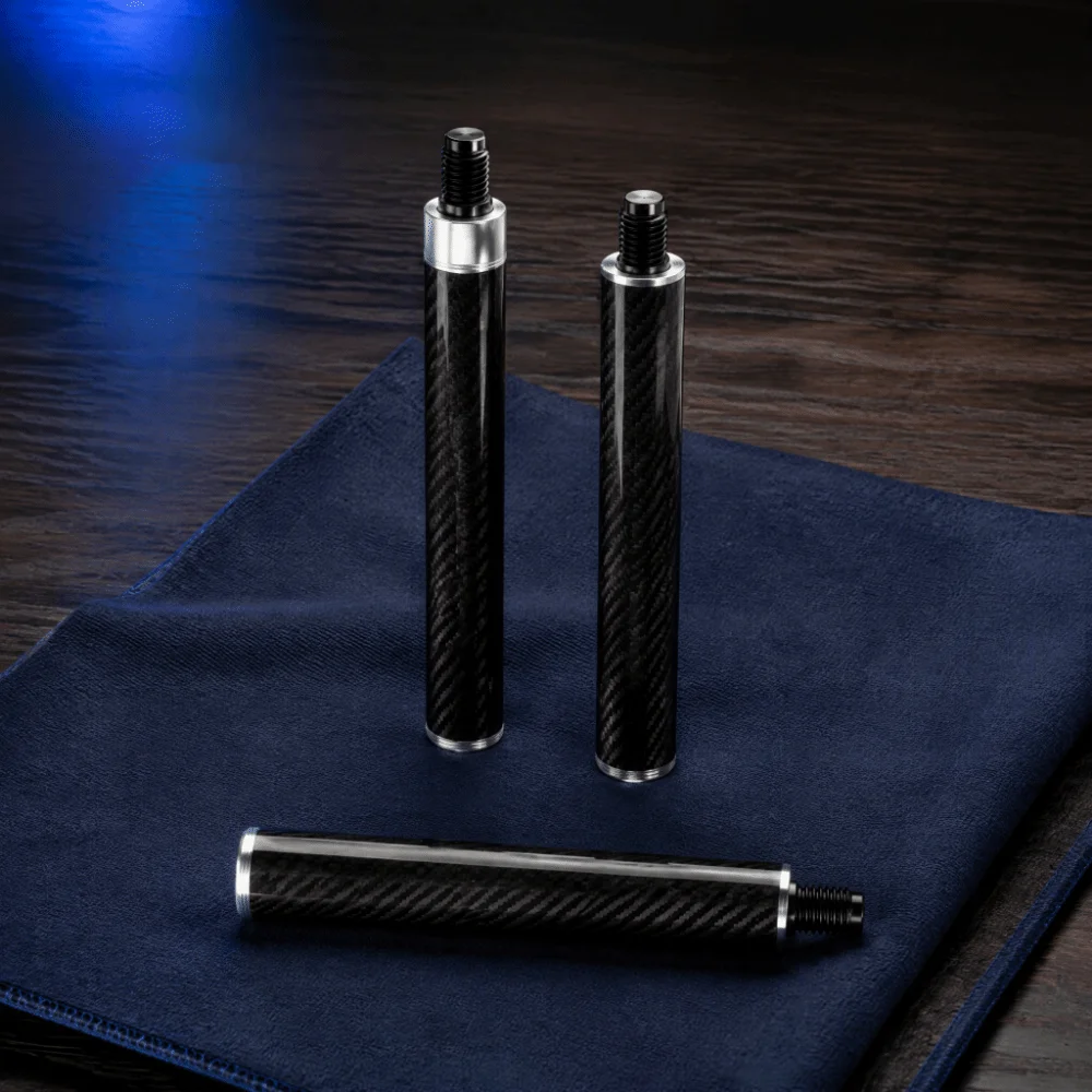 8 Inch Length Pool Cue Extension 9 Inch Length Carbon Fiber Material Billiard Cue Extension Threaded Connection Structure