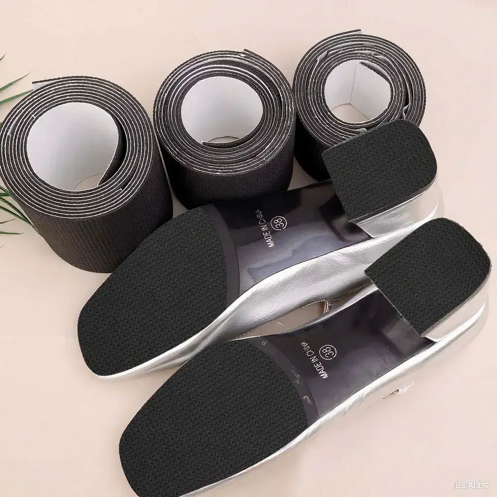 Protector de Suela de Zapatos Autoadhesivo Antideslizante de 1m, Almohadillas de Goma Duraderas para Tacones Altos, Almohadilla Amortiguadora Resistente al Desgaste