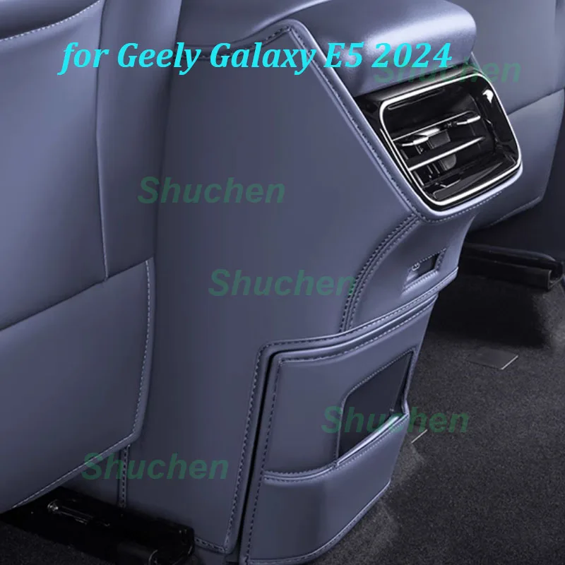

Car Rear Row Seat Anti-kick Pad for Geely Galaxy E5 2024 Seat Back Kick Leather Dirt-proof Protector Cover Interior Accessories