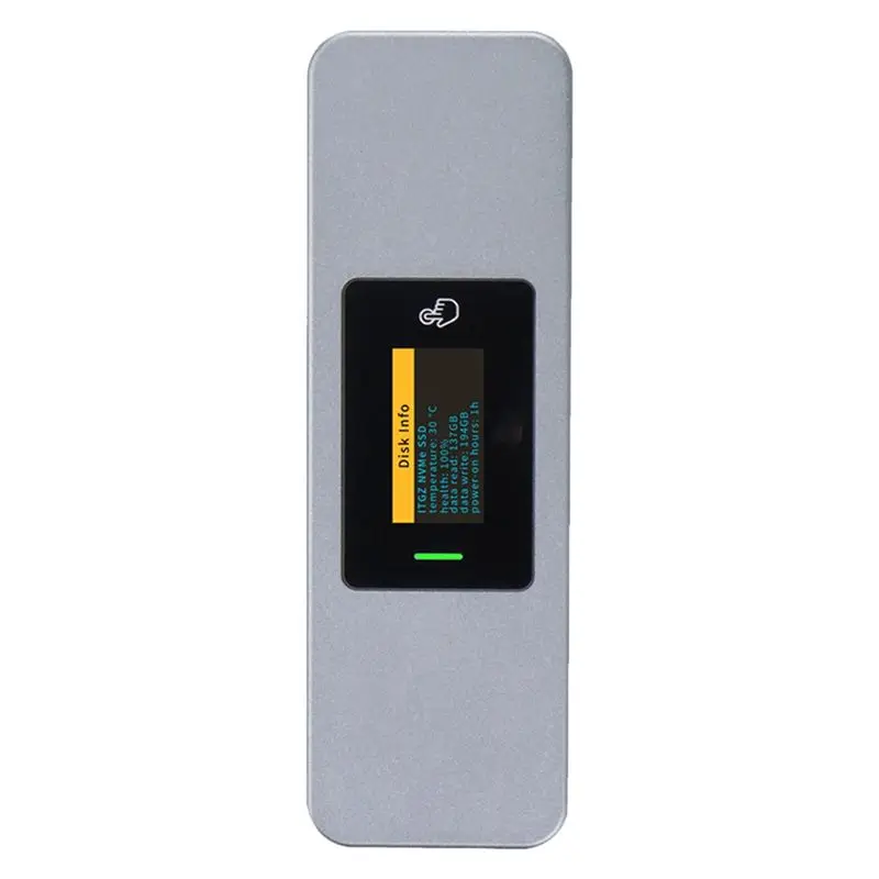 M. 2 Nvme NGFF 10Gbps External SSD HDD Hard Drive Case Hard Disk Box M-Key M. 2 SSD Enclosure With Display Screen