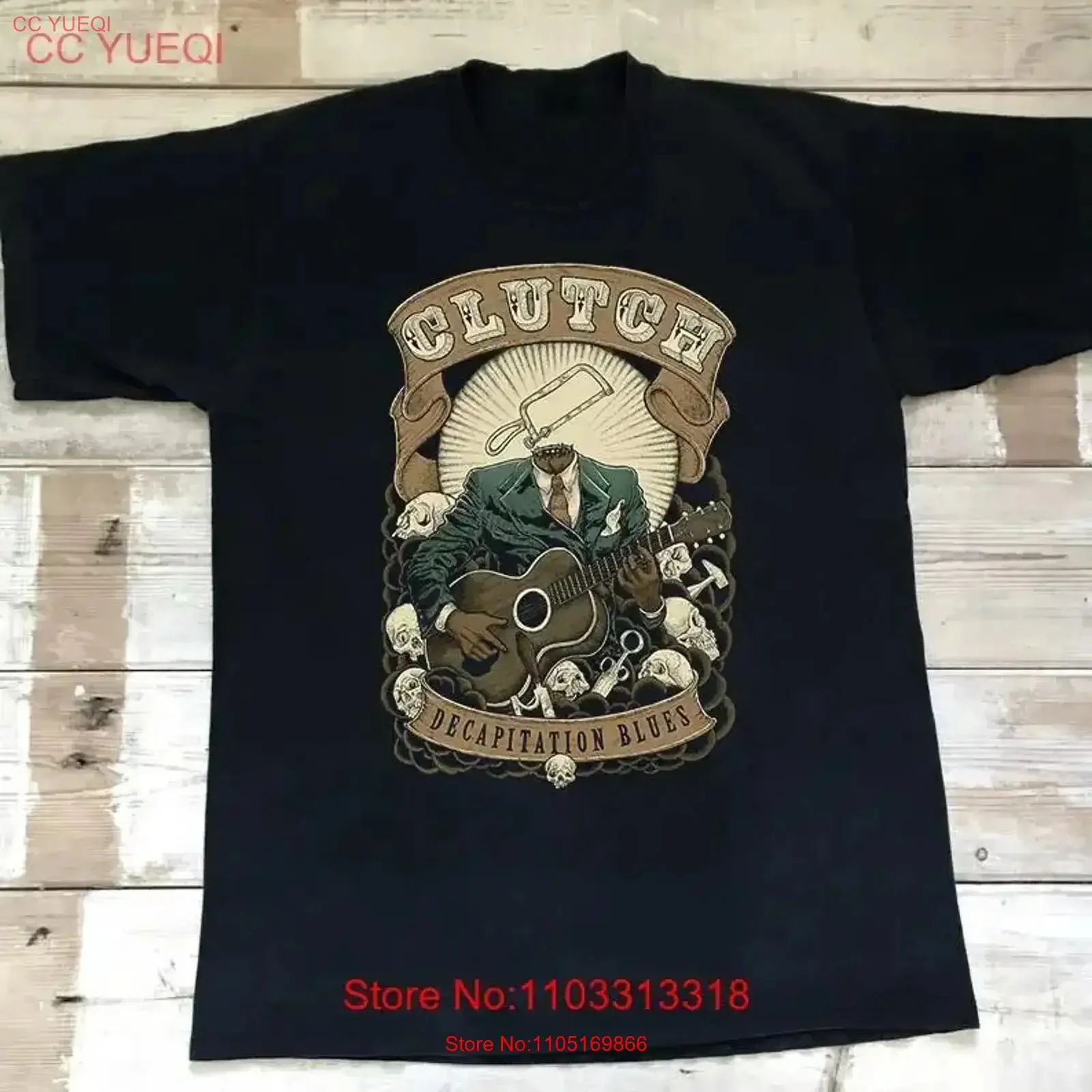 Clutch Band Decapitation Blues Tour Short T Shirt Cotton WA172 vintage Washed Stylish graphic Soft designer clothes vintage