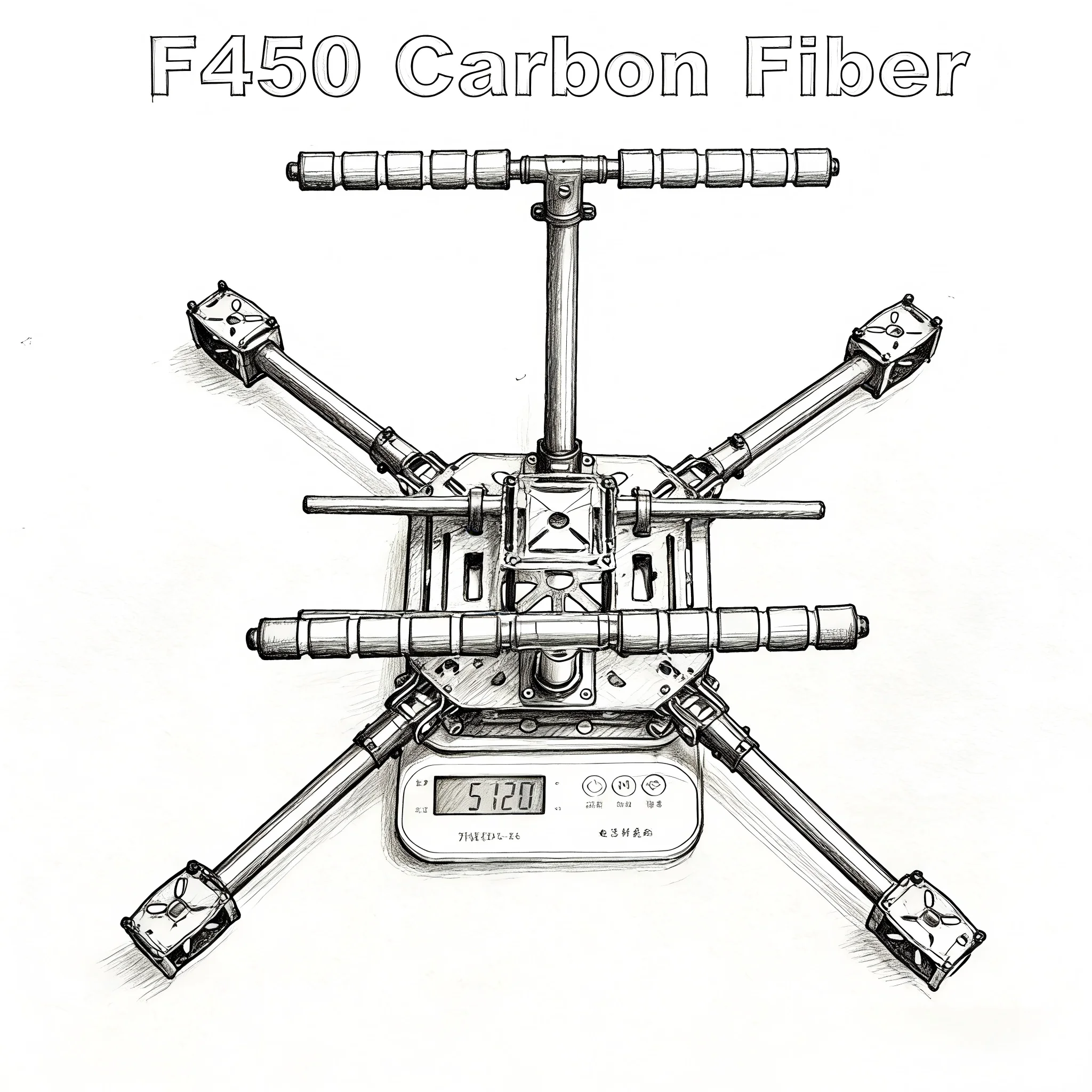 dronehub-450-frame-chassis-4-axes-pour-moteurs-2212-2216-pour-drone-quadricoptere-rc