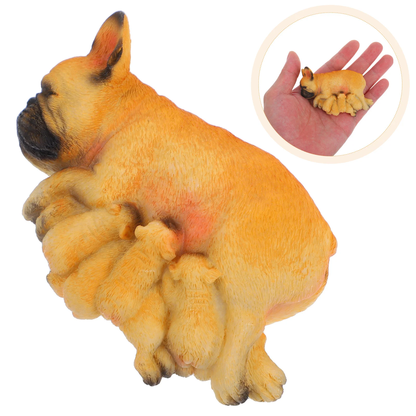 

Miniature French Bulldog Puppy Resin Statue Realistic Dog Sculpture Garden Indoor Outdoor Decoration Resin Dog Ornament