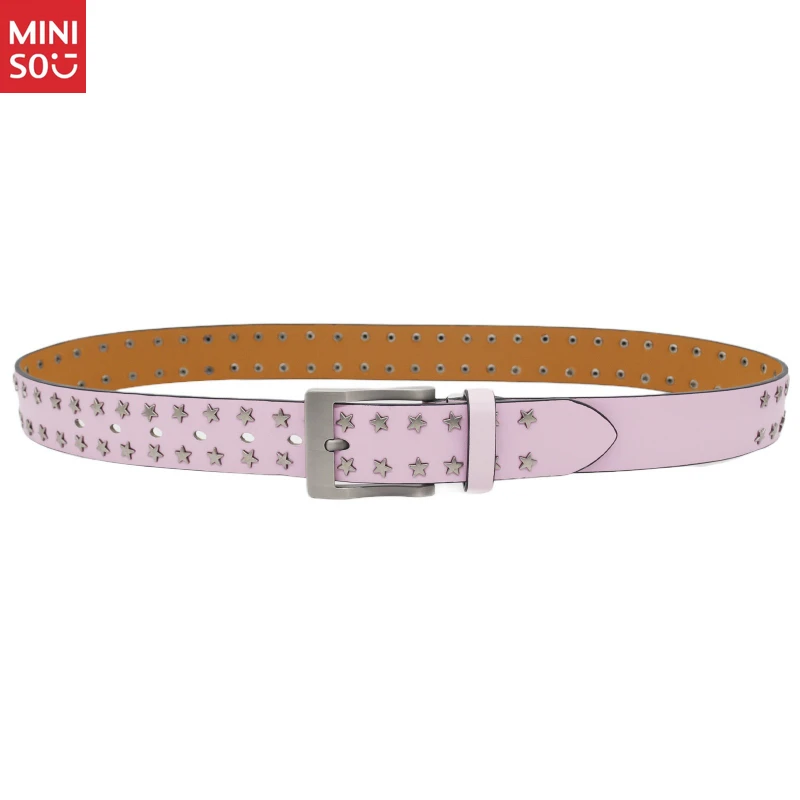 حزام Miniso Y2K على شكل نجمة للفتيات، حزام خصر جمالي فاسق، إكسسوار لطيف ومتأنق