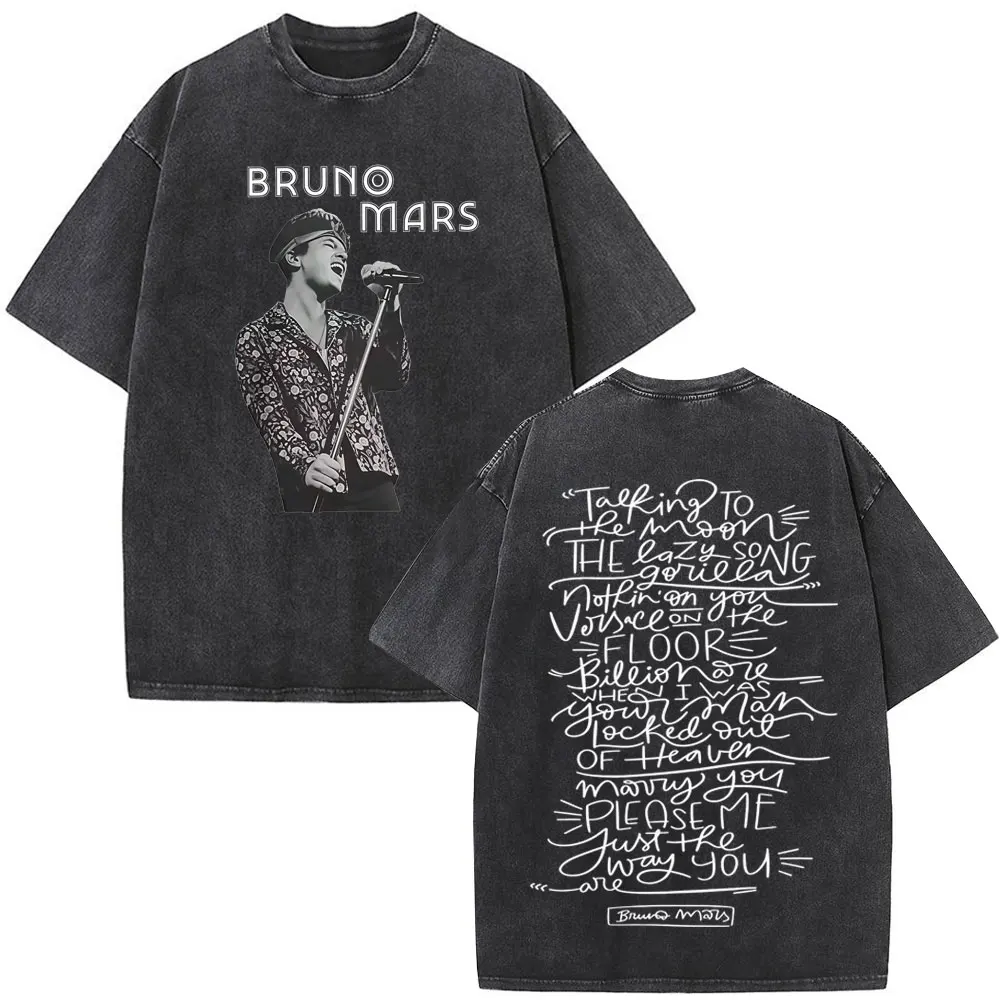 Bruno Mars 来日最新ツアー Tシャツ 黒　S 日本未発売　新品未開封 ブルーノ・マーズ ザ・ロマンティック・ツアー 2026 プリント Tシャツ