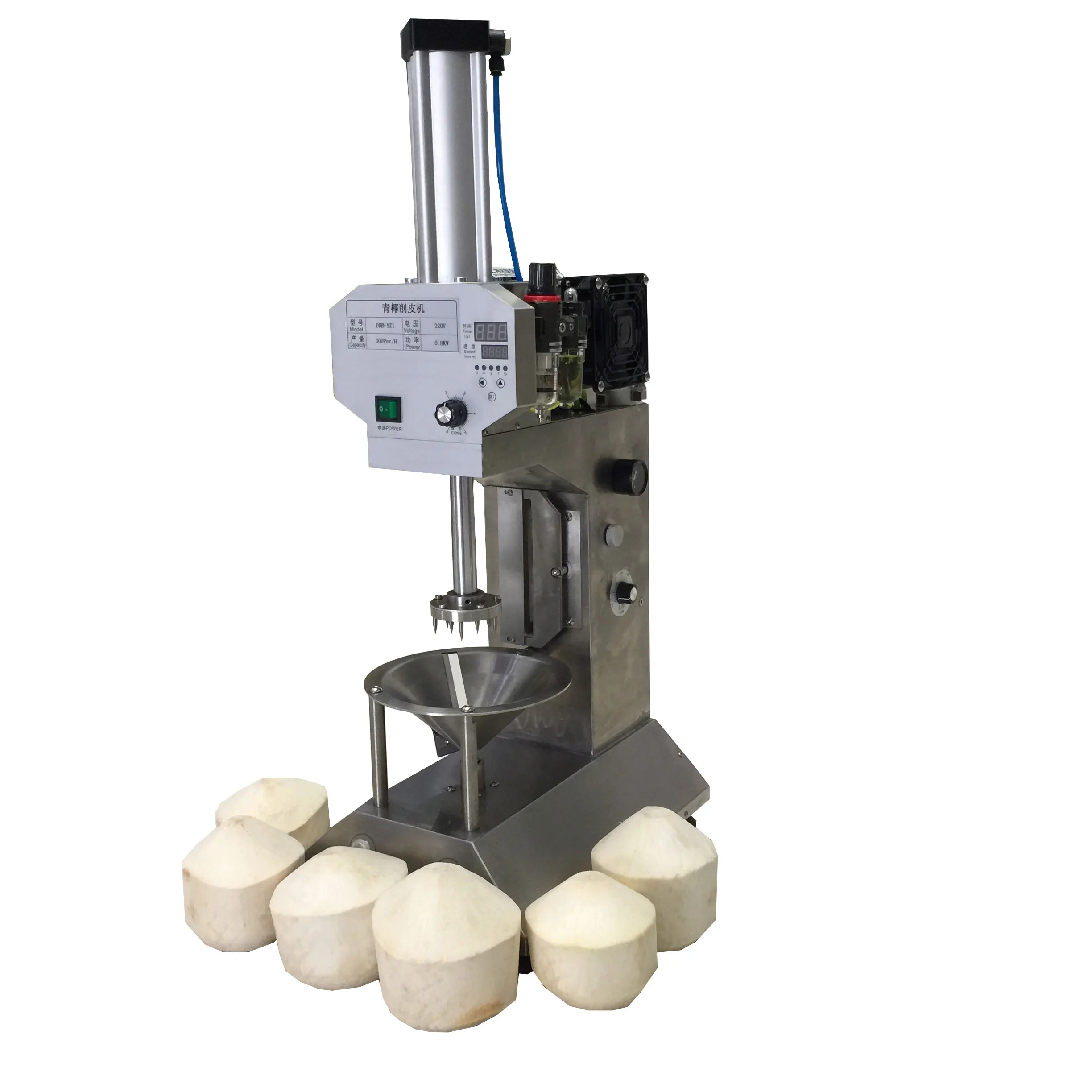 Easy Operation Young Green Coconut Skin Peeling Machine Coconut Brown Paring Equipment