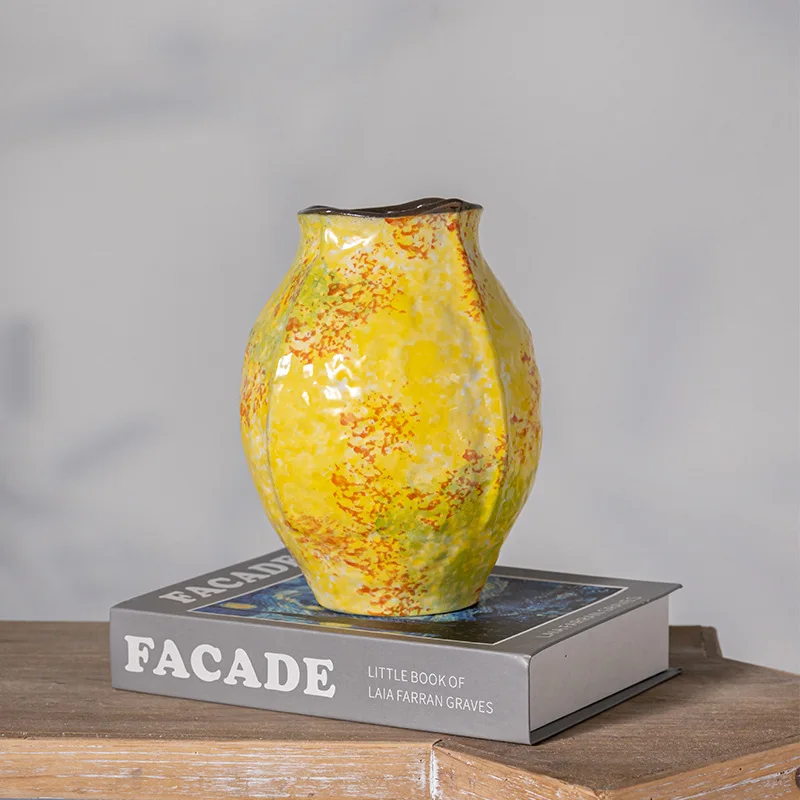 CX high temperature kiln change glaze ceramic flower pot hand pinch vase ornament living room flower arrangement ornament