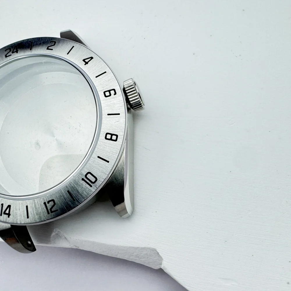 40mm AR Sapphire Crystal Dive GMT Watch Case MOD PVD Black Knight for NH34 NH35 NH36 NH38 NH70 NH71 NH72 20 Bar Waterproof