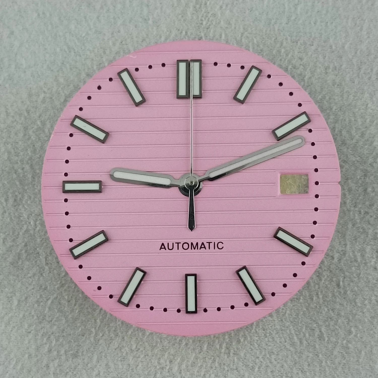 41mm Men\'s Watch NH36 NH35 Case Pink Dial Watch Accessories Stainless Steel Strap Sapphire Crystal Glass Transparent Back