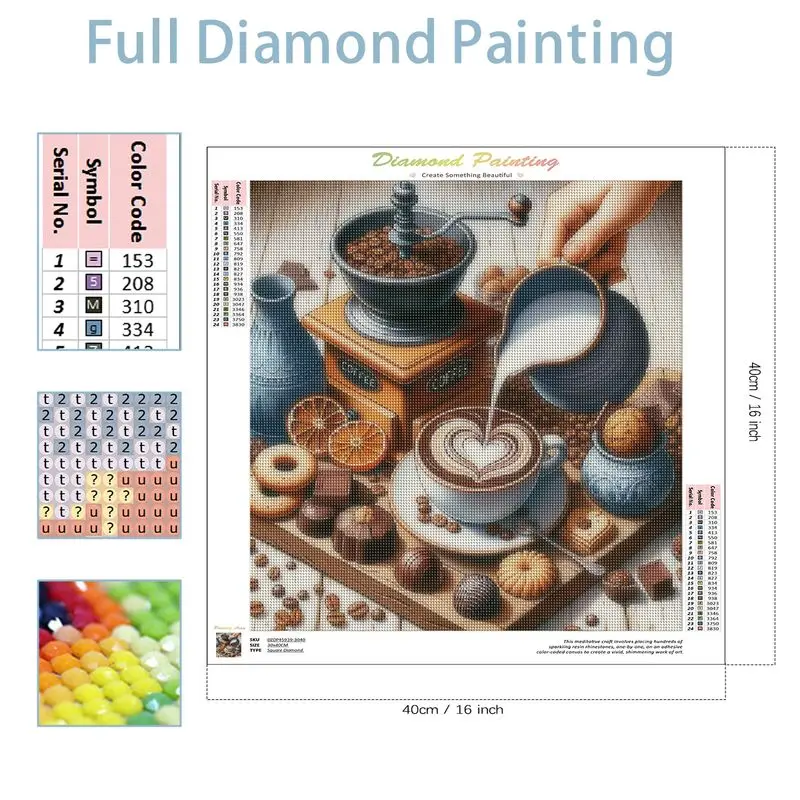 CHENISTORY DIY 5d Diamond Painting Coffee Scenery Full Square/Round Diamond Embroidery Handicraft Home Decor Gift