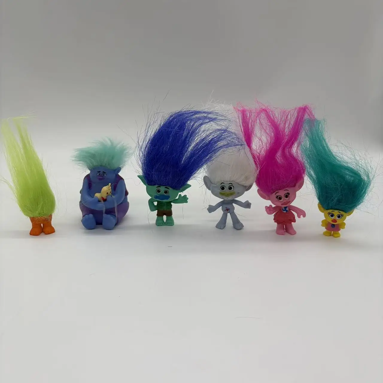 6pcs/set Gift Bag Package Dreamworks Movie Trolls Poppy Branch Critter Skitter Boards PVC Action Figures Toys